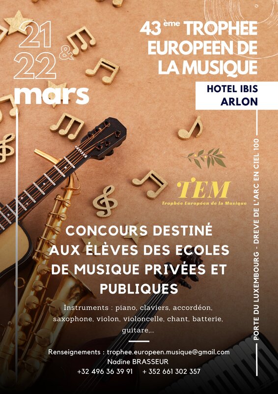 Spectacles 43 ème Trophée Européen la Musique