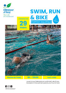 Loisirs Swim, & Bike - Triathlon aquatique la piscine Triolo