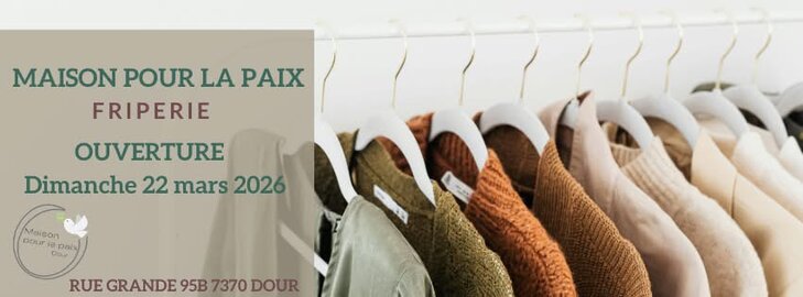 Loisirs Réouverture friperie - Maison Pour Paix