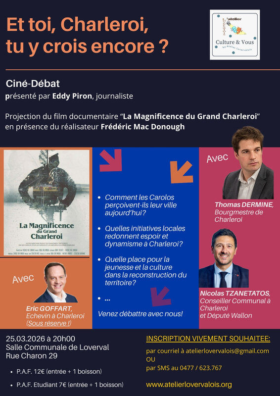 Conférences Ciné-débat: toi, Charleroi, y crois encore?