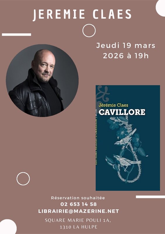 Conférences Rencontre dédicace avec Jérémie Claes