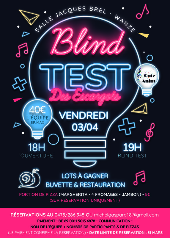 Soirées Blind Test Escargots