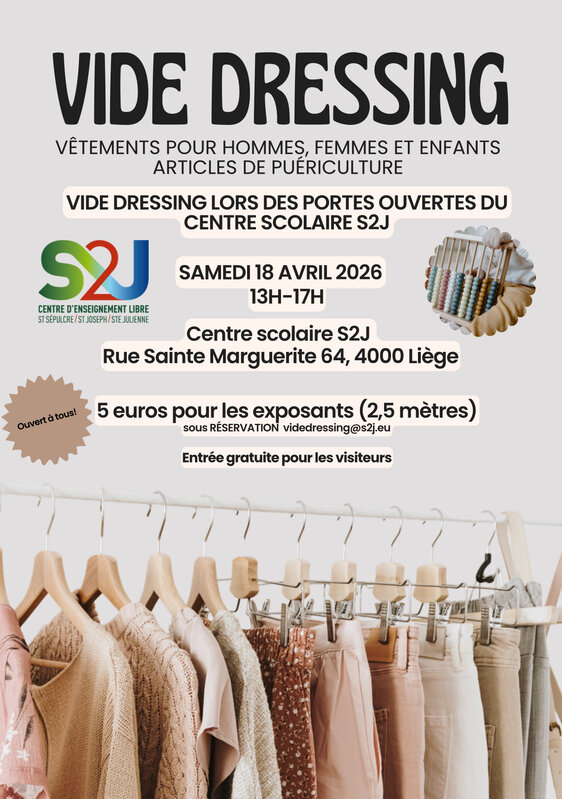 Loisirs Vide dressing centre scolaire S2J