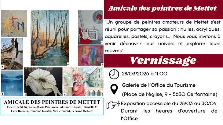 Expositions Exposition l Amicale Peintres Mettet