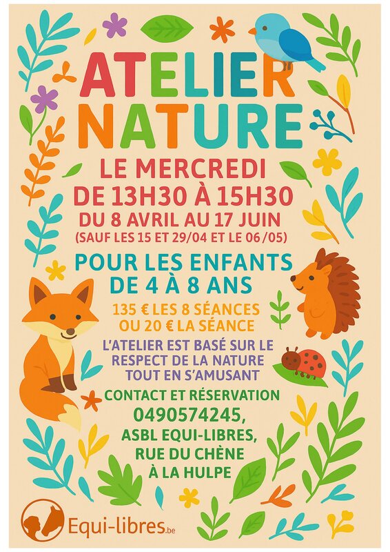 Stages,cours Atelier nature
