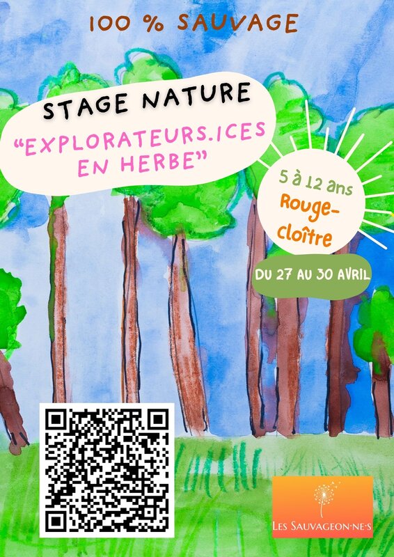 Stages,cours Stage nature  100% Sauvage  : Explorateur·ices herbe