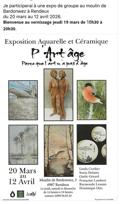 Expositions Exposition aquarelles sculpture