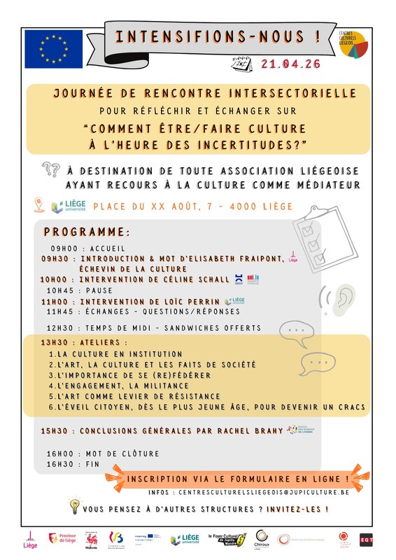 Conférences Intensifions-nous Journée rencontres intersectorielles