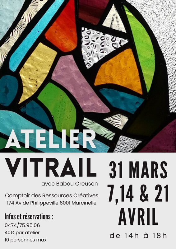 Stages,cours Atelier vitrail