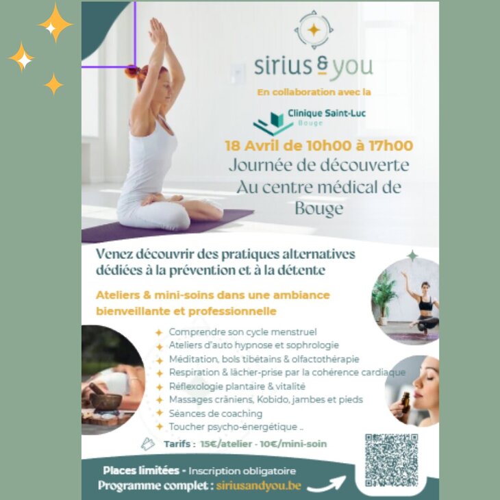 Stages,cours Bien-être & prévention : explorez pratiques alternatives 1 journée