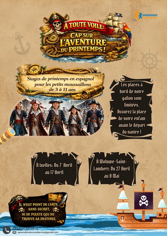 Stages,cours Expédition Pirate espagnol: Stages printemps avec Aprendiendo Alternos
