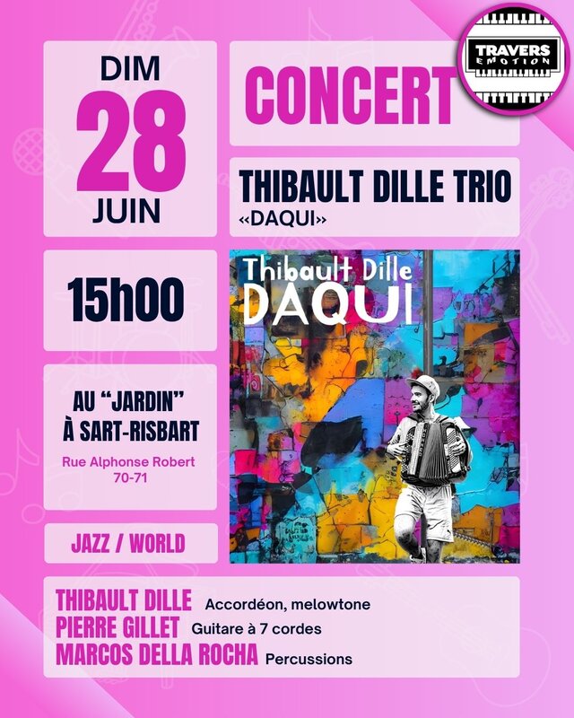 Concerts Concert : Thibault Dille trio  DAQUI 