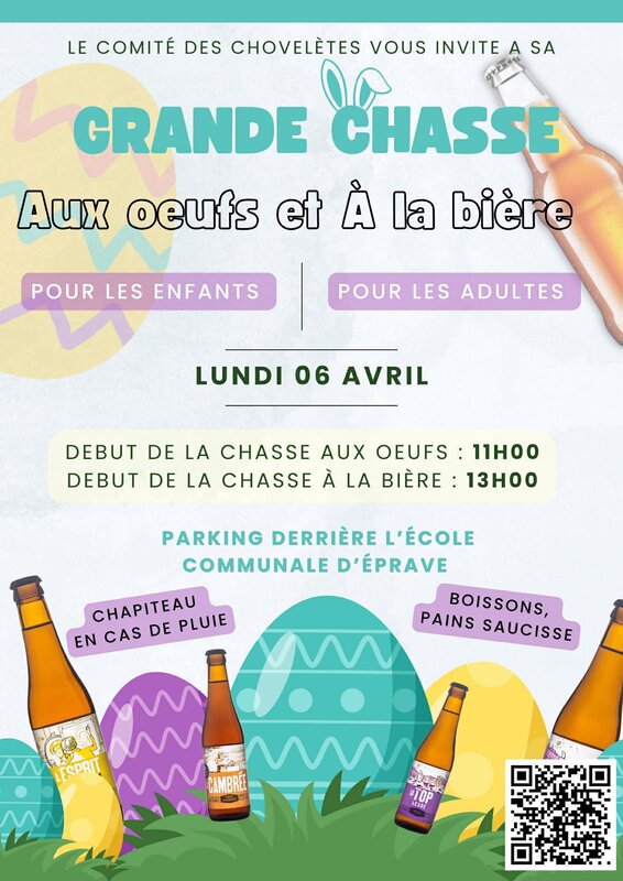 Loisirs Grande chasse oeufs & la bière