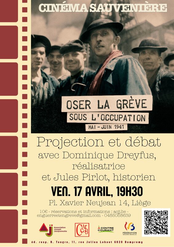 Spectacles  Oser grève sous l Occupation  : projection débat avec Dominique Dreyfus
