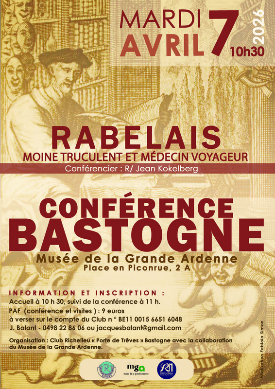 Conférences Conférence Rabelais, moine truculent médecin voyageur »