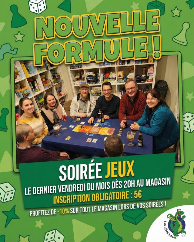 Loisirs Soirée jeux Idées Bleues