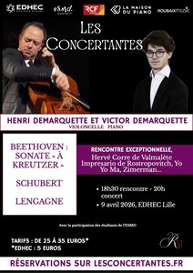 Concerts Concert lancement Concertantes l EDHEC : Henri Demarquette Victor Demarquette