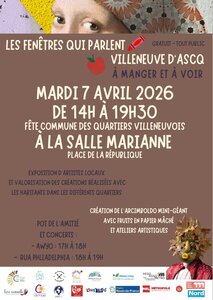 Expositions Les Fenêtres parlent - fête commune quartiers villeneuvois