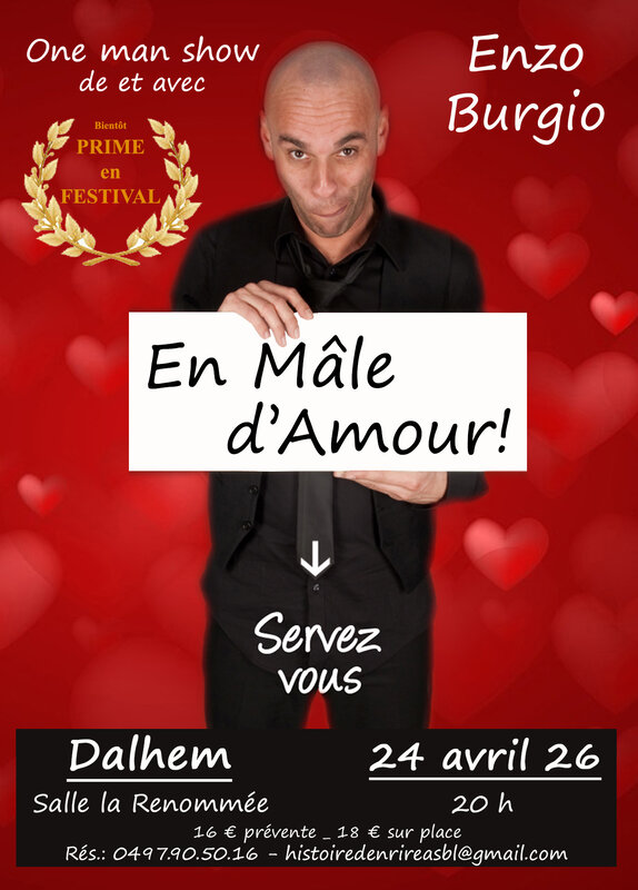 Spectacles One show: Mâle d Amour ! 