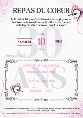 Soirées Repas coeur 2026