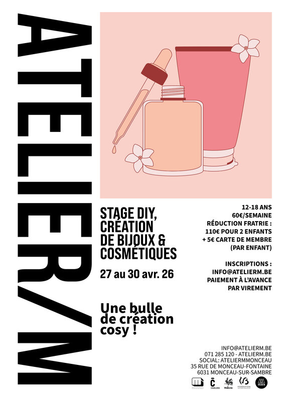 Stages,cours Stage : Diy, création bijoux cosmétiques