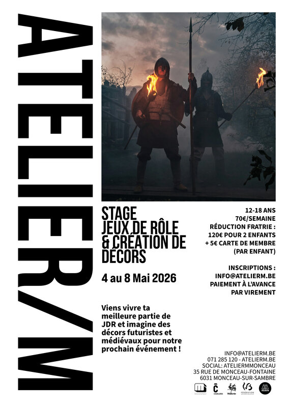 Stages,cours Stage : jeux rôle création décors