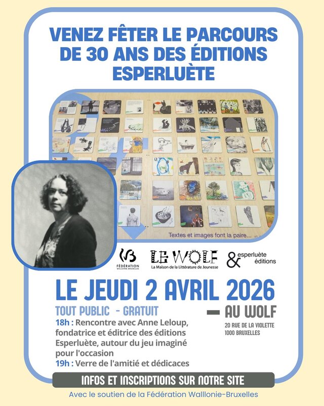 Conférences Venez fêter parcours 30 des éditions Esperluète