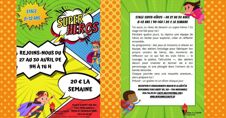 Stages,cours Stage Super héros