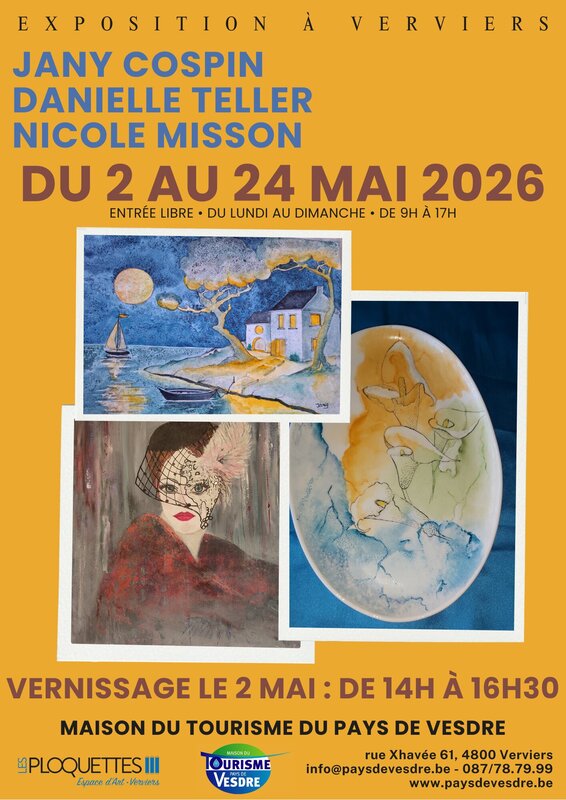 Expositions Exposition : Jany Cospin, Nicole Misson Danielle Teller