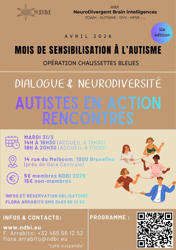 Conférences Rencontre Autistes Action | Campagne Sensibilisation Autisme | Ndbi asbl