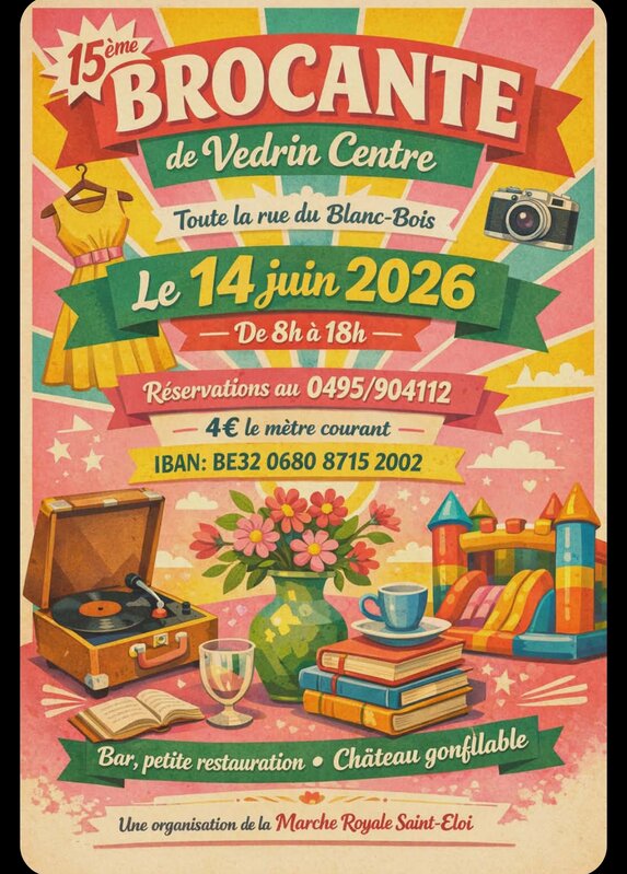  15 ème brocante Vedrin Centre