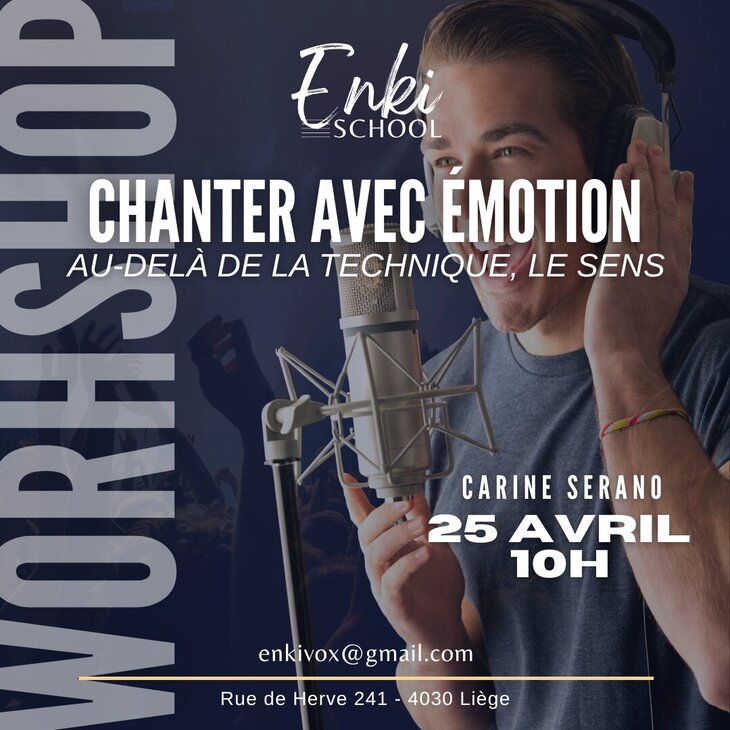 Stages,cours Workshop Adultes : Chanter avec Émotions Au-delà la technique, sens...