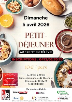 Loisirs Petit déjeuner Télévie
