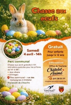 Spectacles Chasse oeufs gratuite Parc Communal