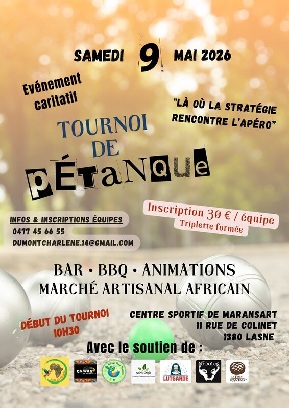 Loisirs Tournoi pétanque solidaire stratégie & apéro