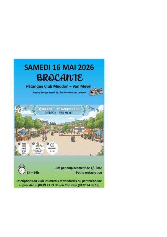 Loisirs Brocante Pétanque Club Meudon - Meyel