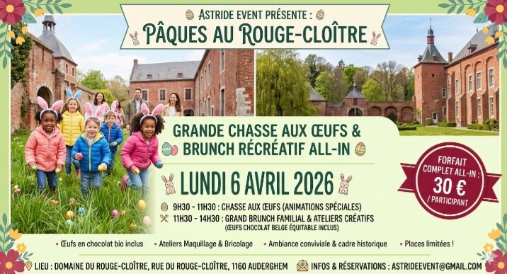 Loisirs Pâques Rouge-Cloître : Chasse Œufs & Brunch Gastronomique