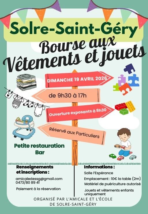 Loisirs Bourse vêtements jouets