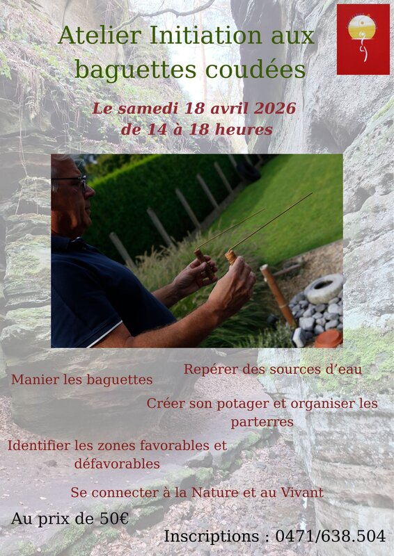 Stages,cours Initiation baguettes coudées géobiologie