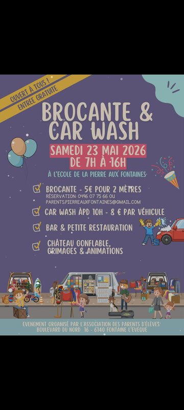 Brocante / wash l Ecole la Pierre Fontaines