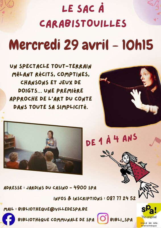 Spectacles Le à Carabistouilles : Animation autour livre pour tout petits