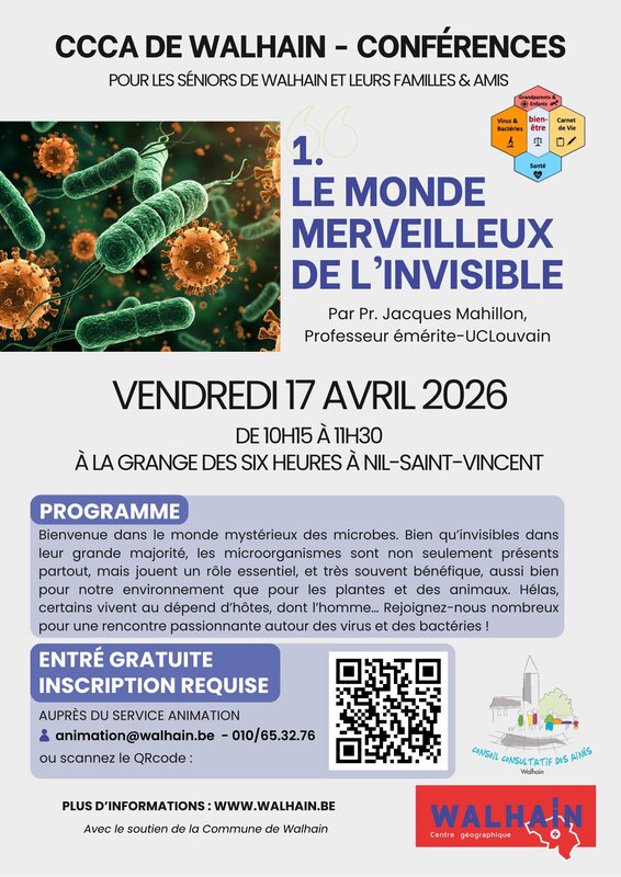 Conférences Conférence 1 monde merveilleux l’invisible  - Ccca Walhain