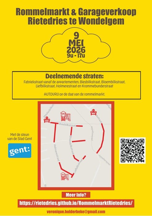 Marché puces/Vide-grenier quartier Rietedries Wondelgem