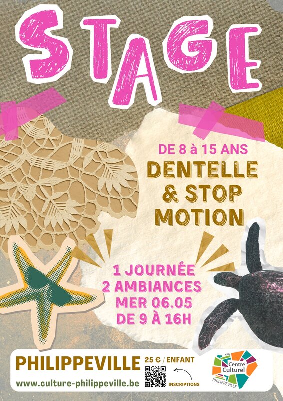 Stages,cours Stage d un jour - Dentelle Stop motion