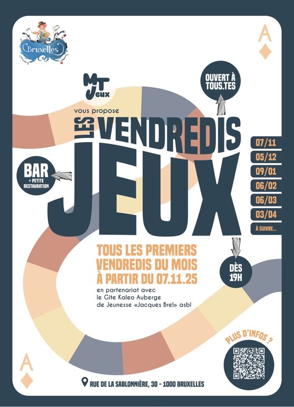 Loisirs Soirée Jeux l Auberge Jeunesse Jacques Brel #️⃣6️⃣