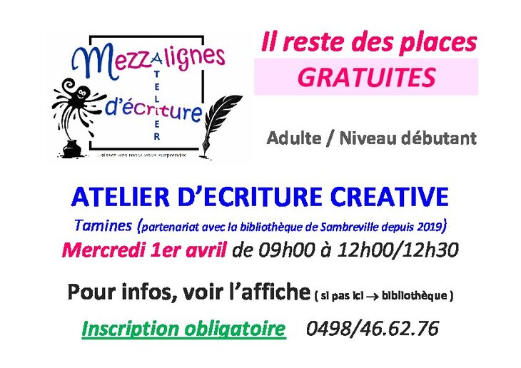 Stages,cours Atelier d écriture créative - Mezzalignes