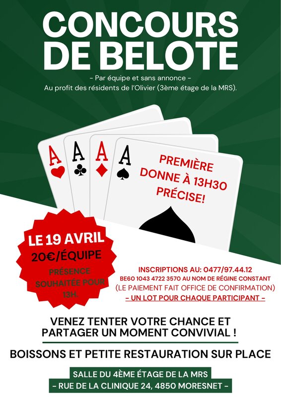 Loisirs Concours belote