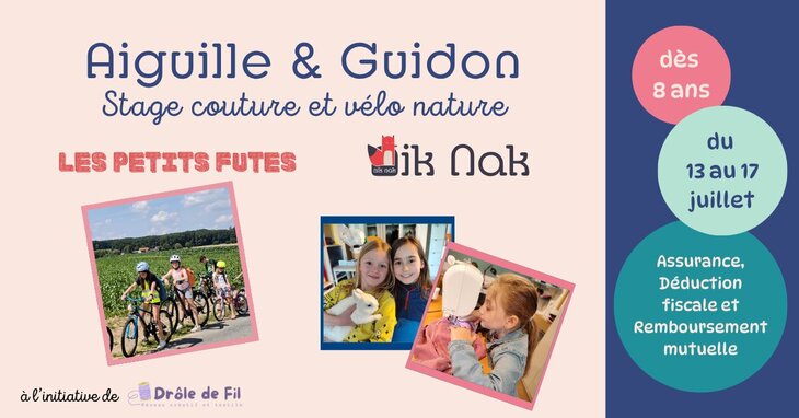 Stages,cours Aiguille & Guidon - Stage couture vélo nature