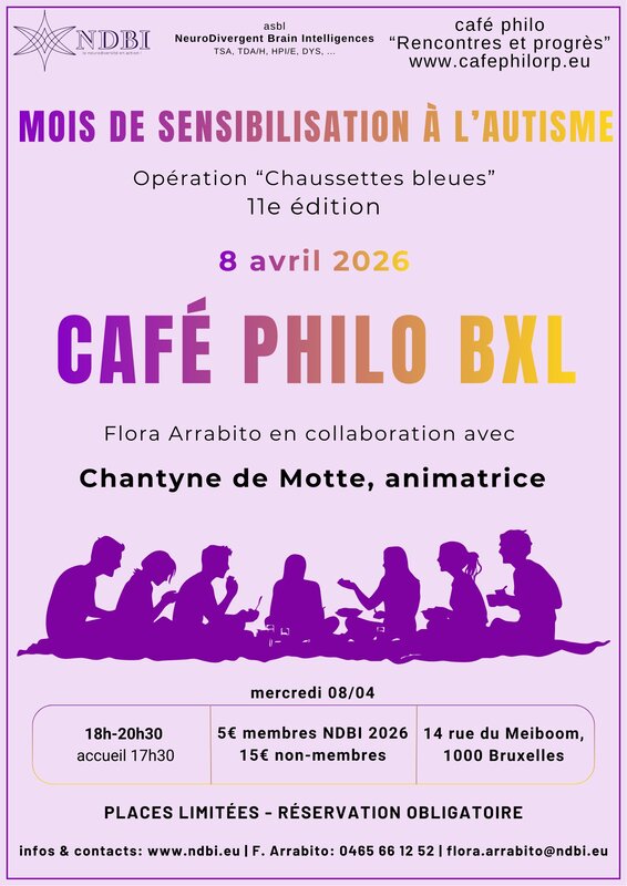 Conférences Café philo | Ndbi Sensibilisation Autisme Ocb26