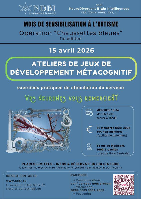 Conférences Atelier Jeux Développement Métacognitif | Ndbi Sensibilisation Autisme